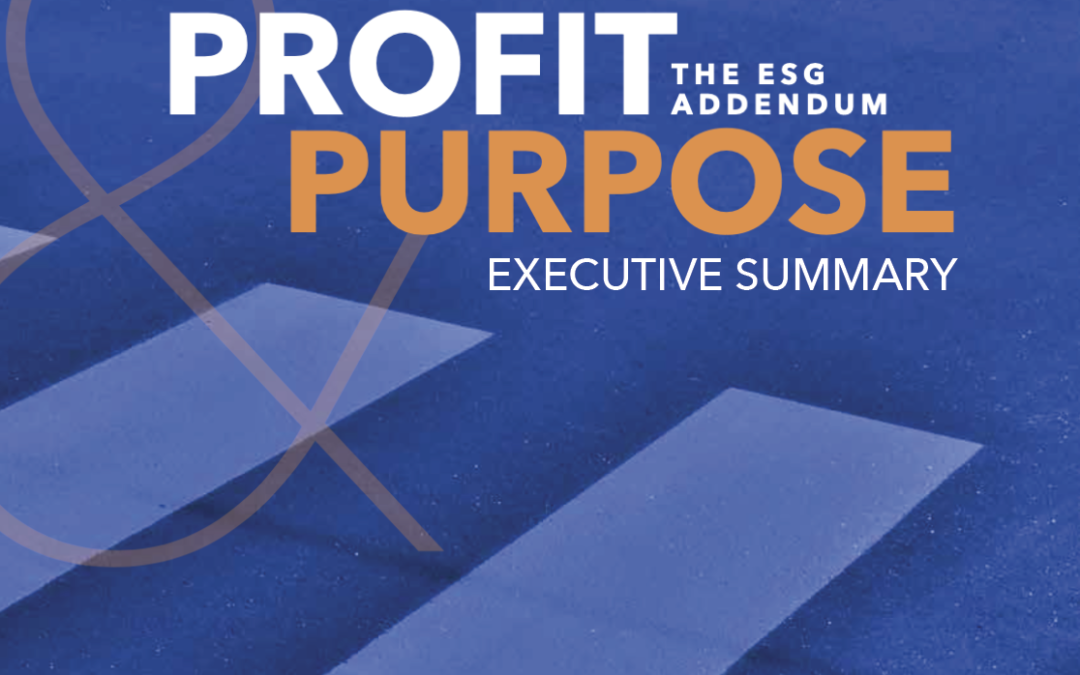 Profit & Purpose: ESG Addendum Executive Summary
