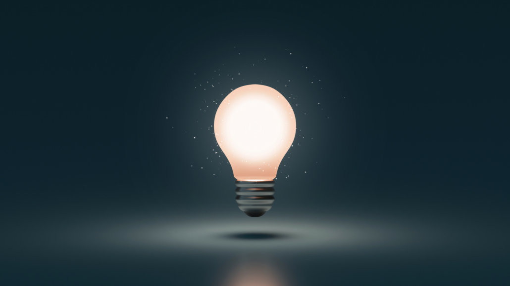 A light bulb to symbolize innovation.