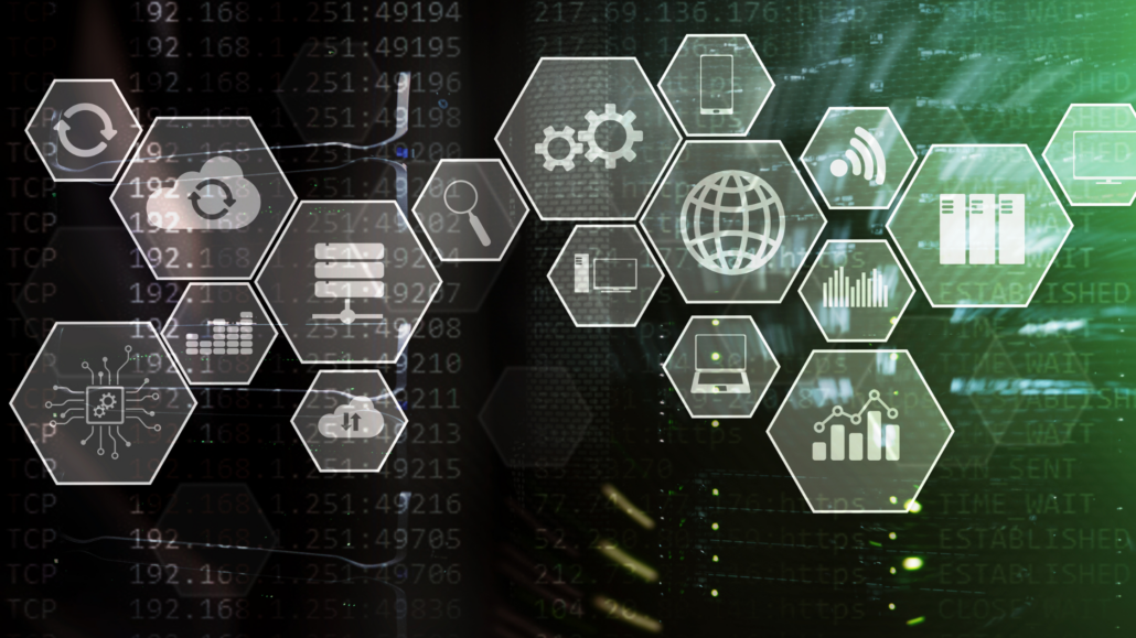 A graphic that shows the flow of new technologies working together.