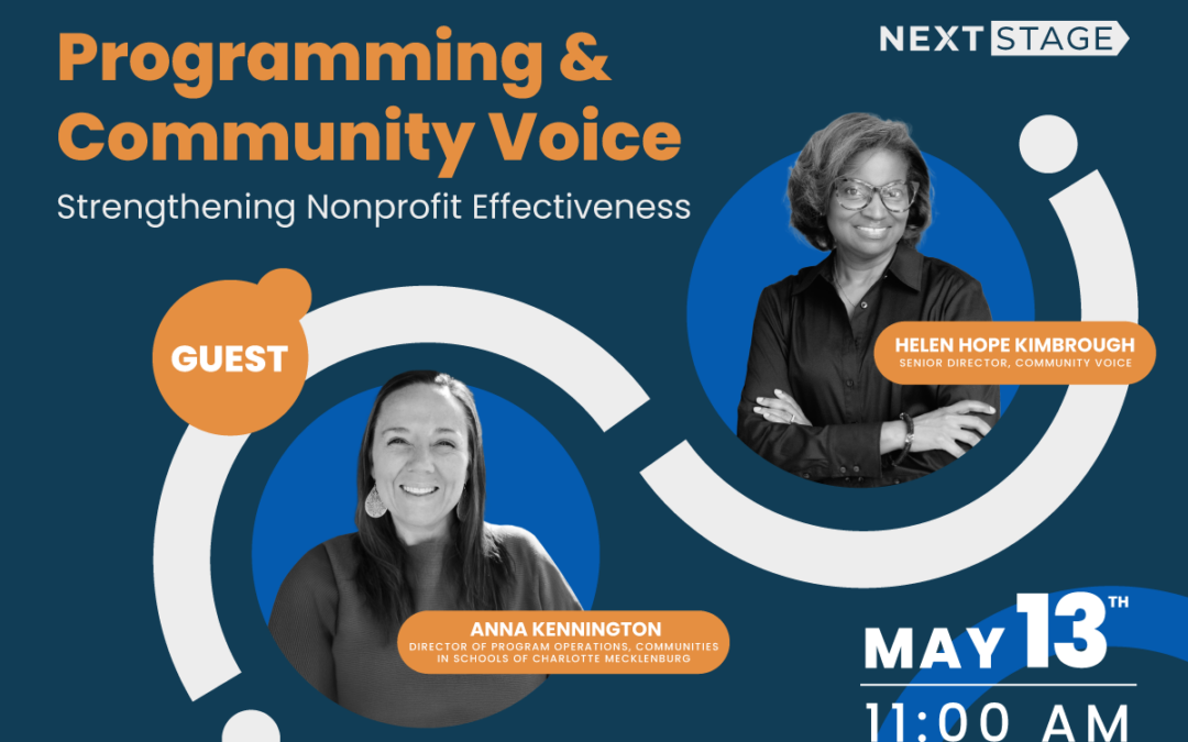 May 13 | Programming & Community Voice: Strengthening Nonprofit Effectiveness with guest Anna Kennington