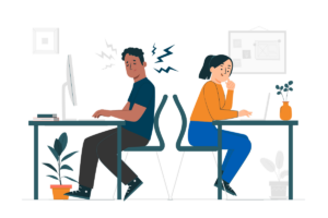 An image to represent the current state of nonprofit morale. Some are stressed, some are steady.