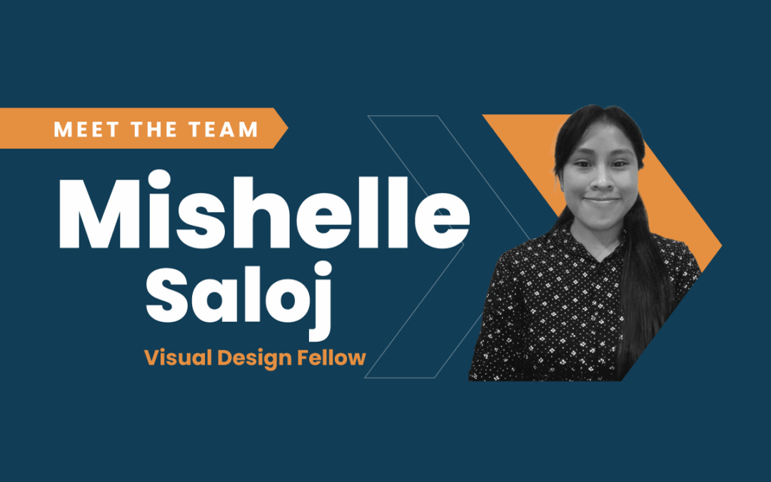 A headshot of Mishelle Saloj, Visual Design Fellow
